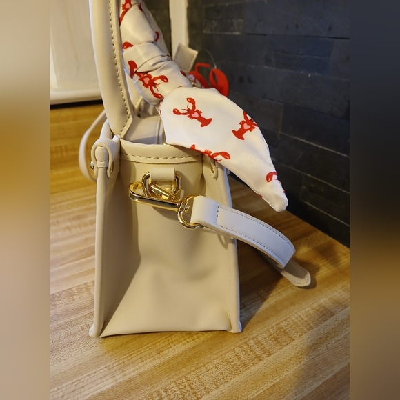 Betsey Johnson NWT Striped Mini Tote W/Lobster Charm (NAUTICAL VIBES) - Picture 5 of 7